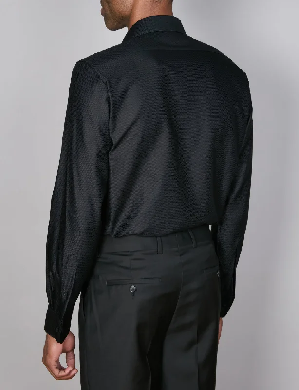 Abelard Bottone Black Evening Slim Fit Shirt