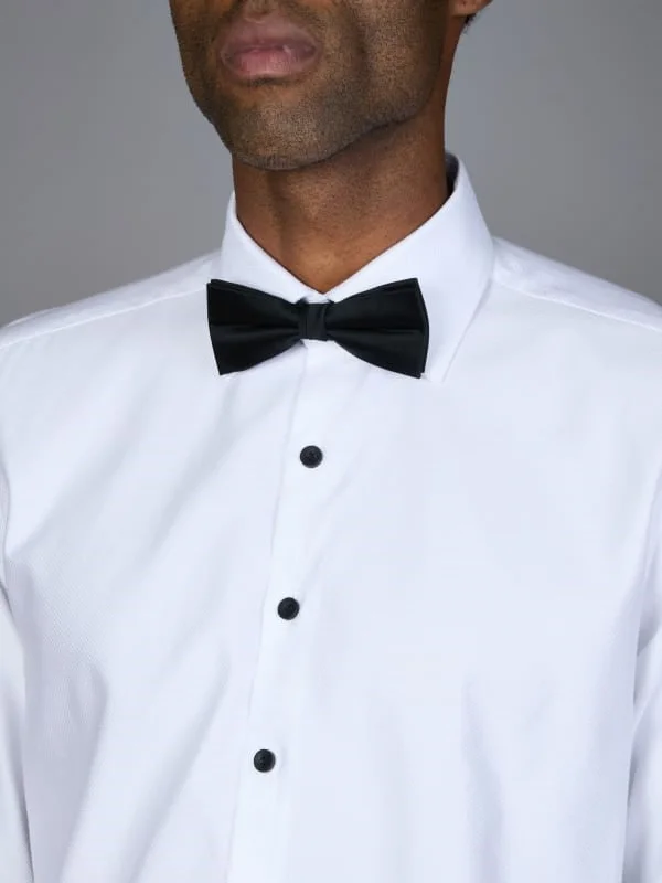 Abelard Bottone White Evening Slim Fit Shirt