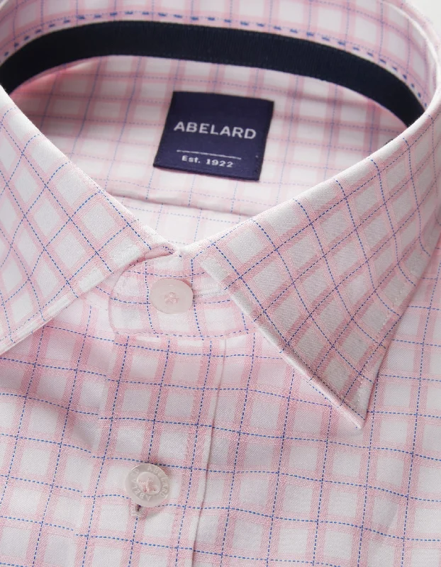 Abelard Pick Stitch Pink Check Shirt