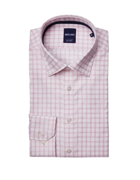 Abelard Pick Stitch Pink Check Shirt