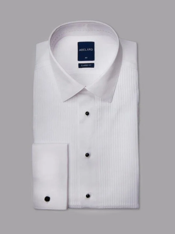 Abelard Pleat Classic Stud Front Peak Dinner Shirt