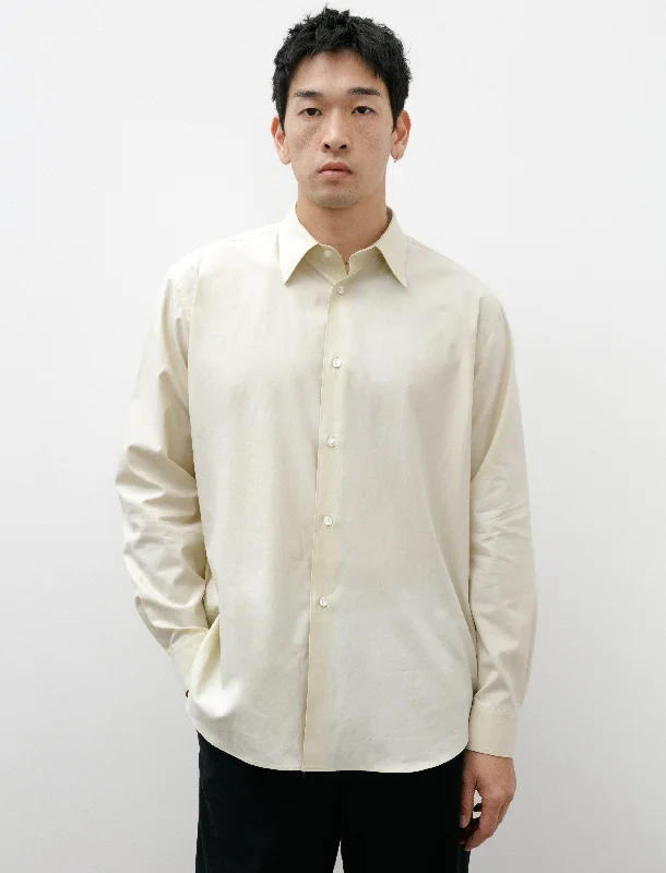 Washed Finx Twill Shirt Light Yellow