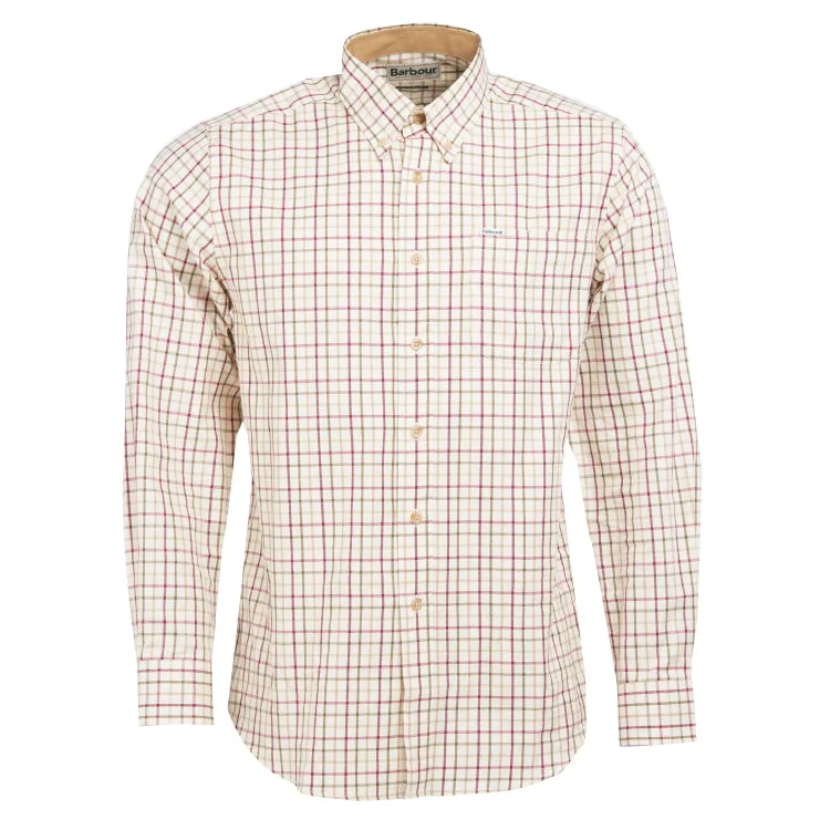 Barbour Sporting Tattersall Shirt - Red/Khaki