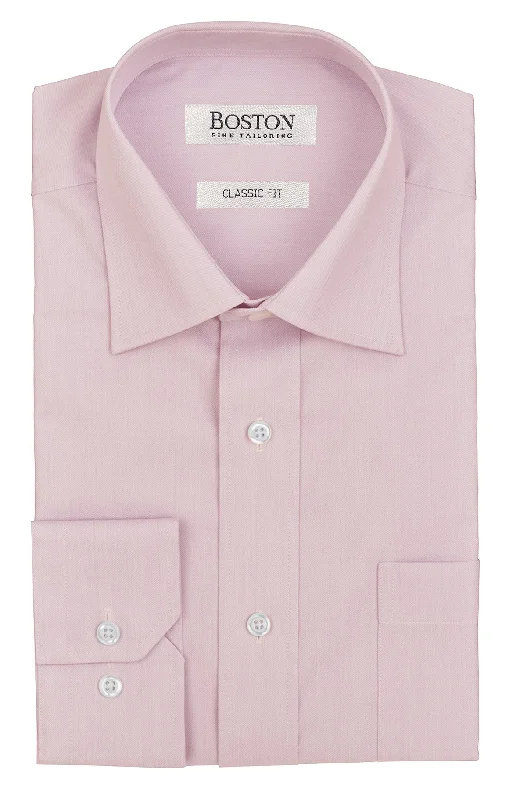 Boston Brooke Classic Cut Pink Business Shirt