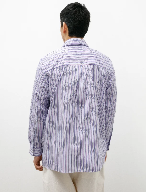 Basic Shirt Shirting Purple Stripe