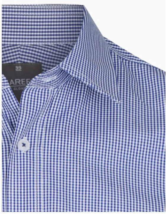 CAREER GINGHAM CHECK SHIRT 1637L NVY