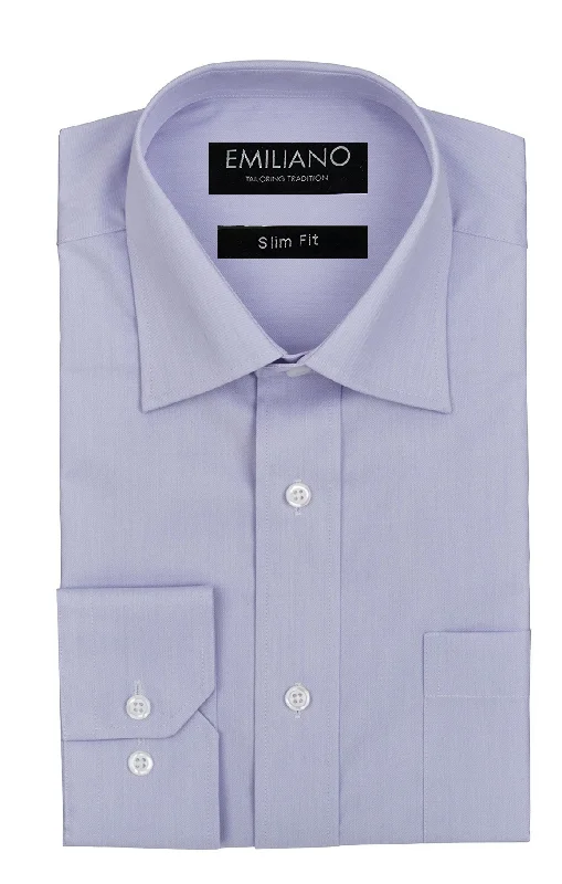 Emiliano Violet Twill Business Shirt