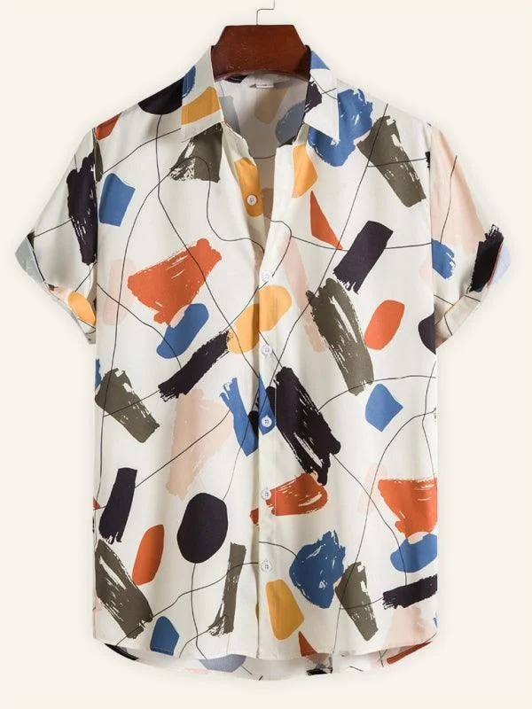 Graffiti Slim Fit Men Shirt