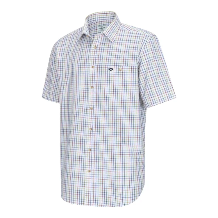 Hoggs of Fife Kessock Short Sleeve Check Shirt - Green/Red