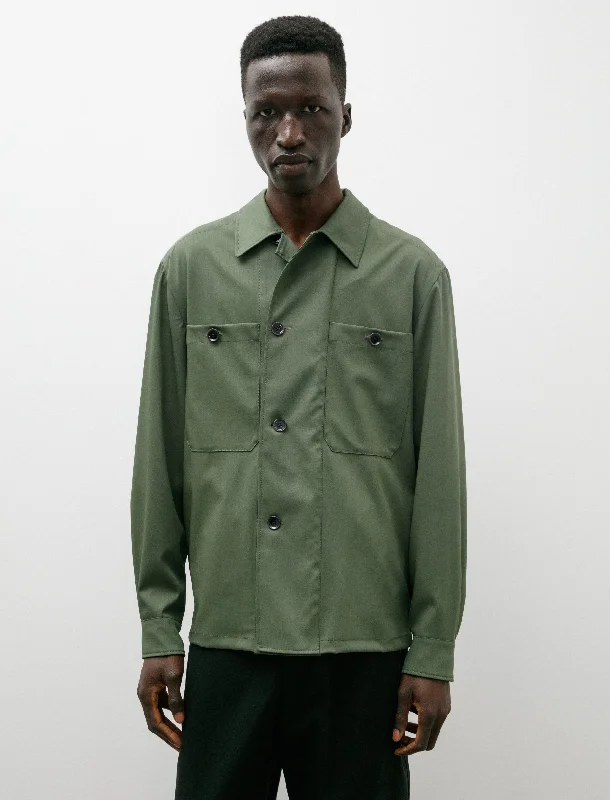 Soft Military Overshirt Smoky Green