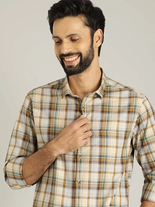 Men Checked Full Sleeve Cotton Shirt