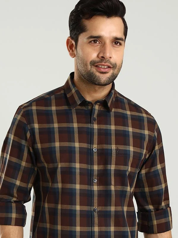 Men Checked Full Sleeve Cotton Shirt