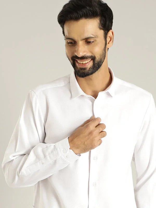 Men Solid Full Sleeve Cotton Shirt