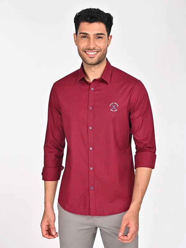 Men Solid Full Sleeve Cotton Shirt