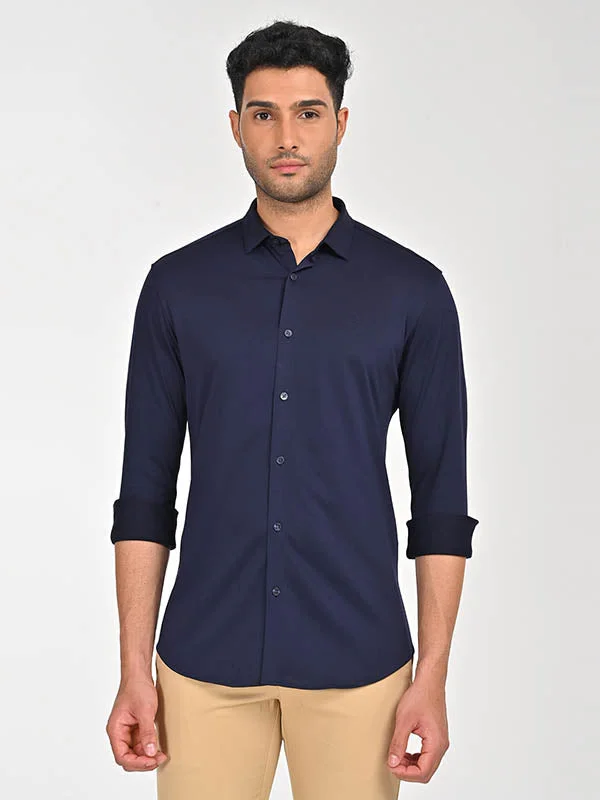 Men Solid Full Sleeve Cotton Shirt