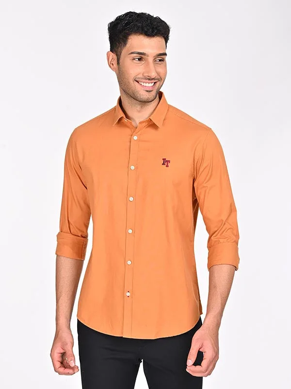 Men Solid Full Sleeve Cotton Shirt