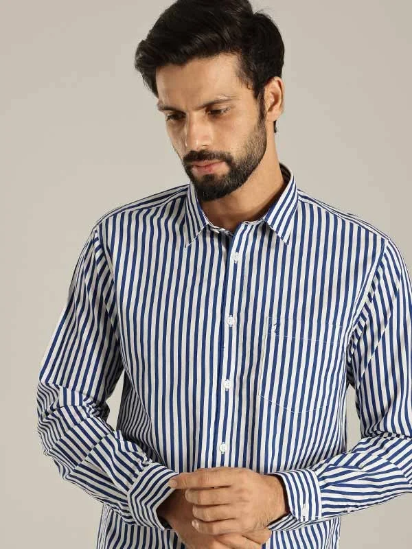 Men Striped Full Sleeve Cotton Shirt