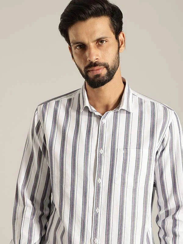 Men Striped Full Sleeve Cotton Shirt