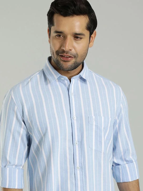 Men Striped Full Sleeve Cotton Shirt