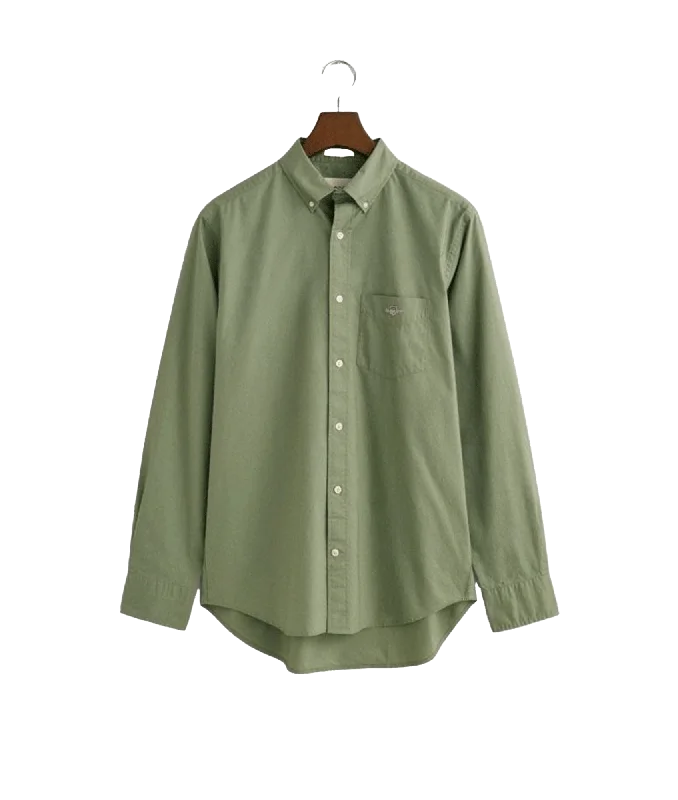 Regular Fit Striped Poplin Shirt - Green