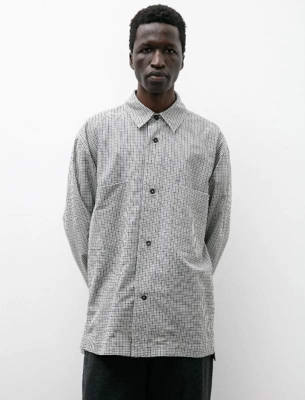 Two Pocket Shirt 2 Colour Gingham Charcoal/Off White