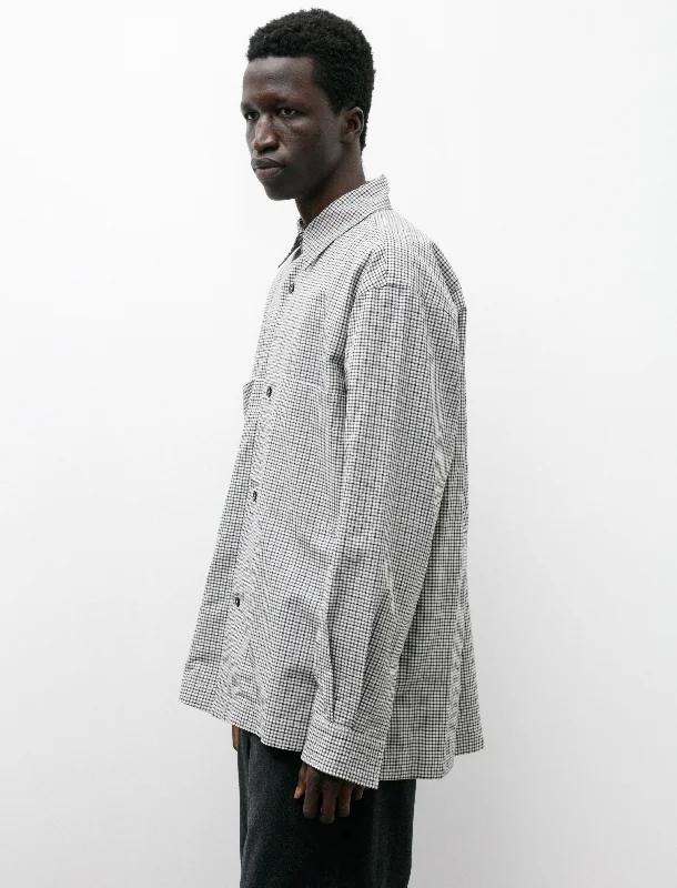 Two Pocket Shirt 2 Colour Gingham Charcoal/Off White