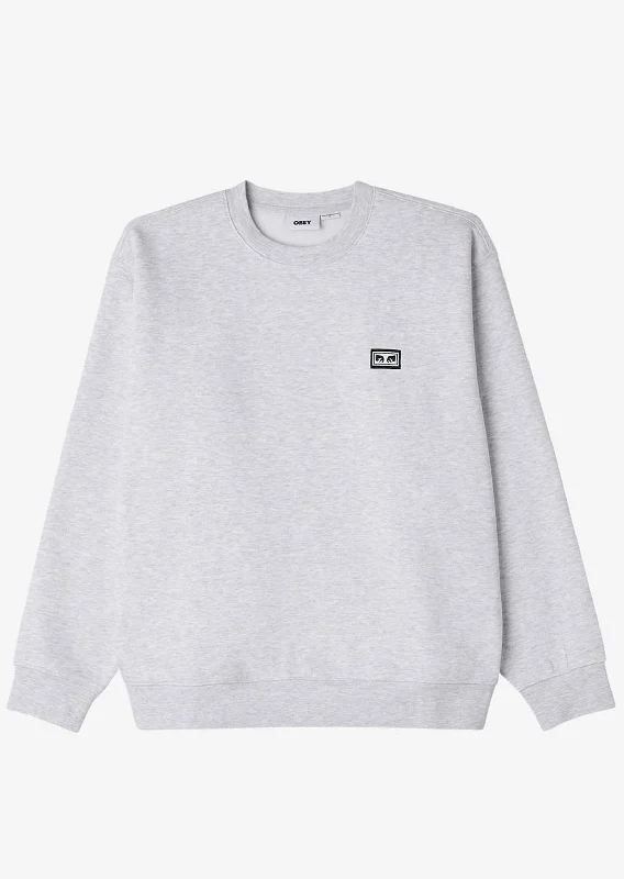 Obey Men's Established Works Eyes Crew Long Sleeve