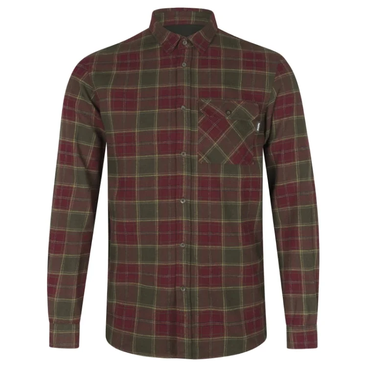 Seeland Glen Flannel Shirt - Red Forest Check