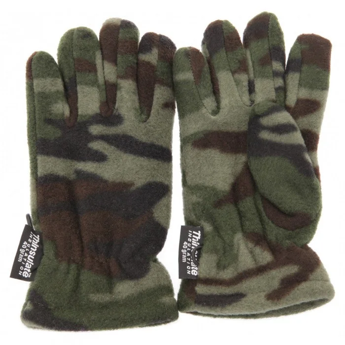 Childrens Boys Camouflage Thinsulate Thermal Winter Gloves (3M 40g)