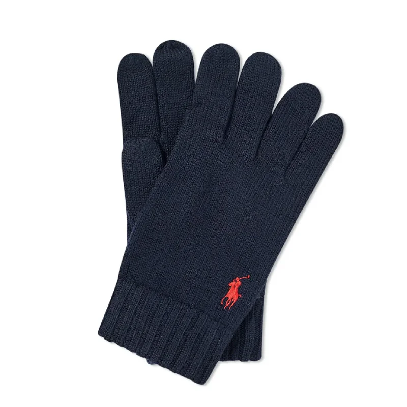 Polo Ralph Lauren Merino Wool Gloves Hunter Navy