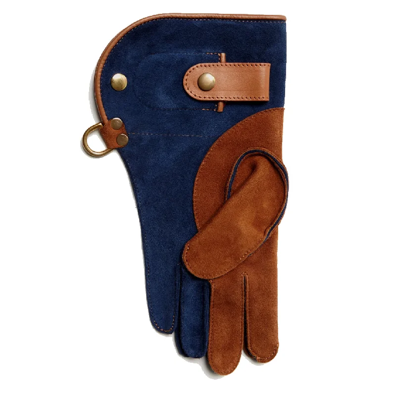 Purdey Double Layer Falconry Glove w/ Knife Pocket Navy