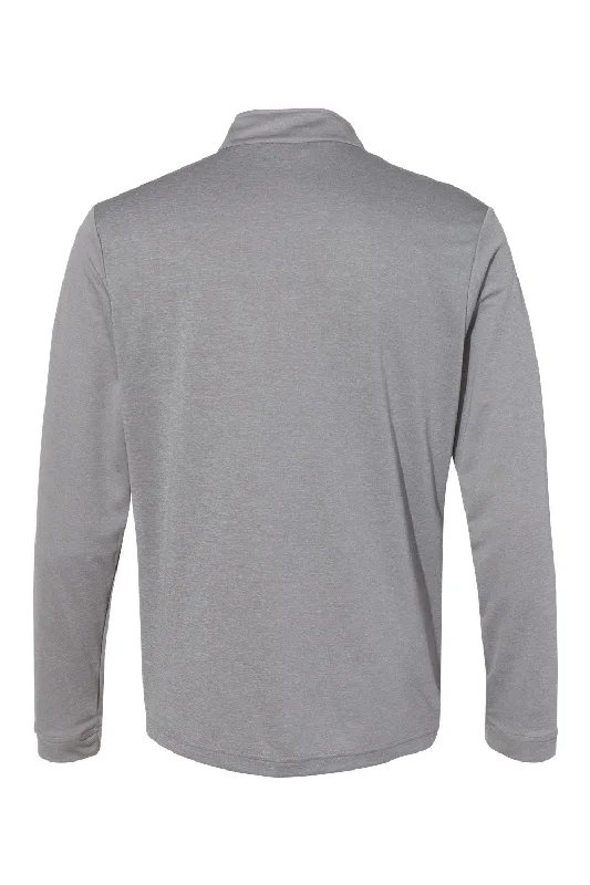 Adidas Mens UPF 50+ 1/4 Zip Sweatshirt - Heather Grey/Carbon Grey - NEW