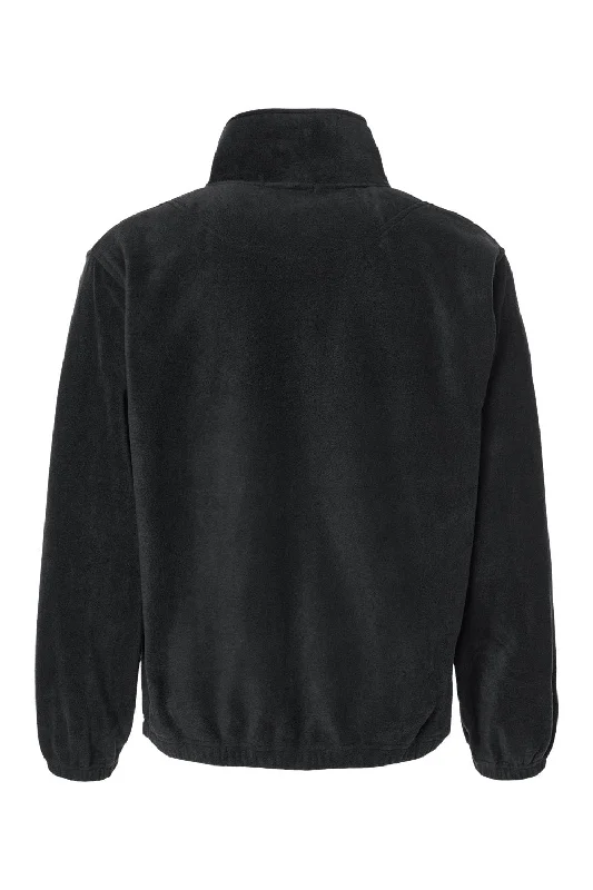 Burnside Mens Polar Fleece Full Zip Sweatshirt - Black - NEW