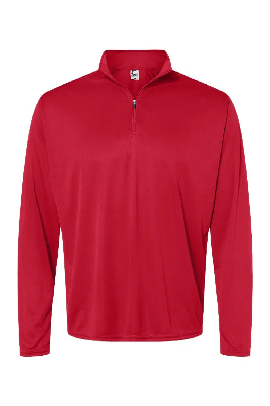 C2 Sport Mens Moisture Wicking 1/4 Zip Sweatshirt - Red - NEW