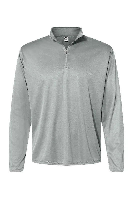 C2 Sport Mens Moisture Wicking 1/4 Zip Sweatshirt - Silver Grey - NEW