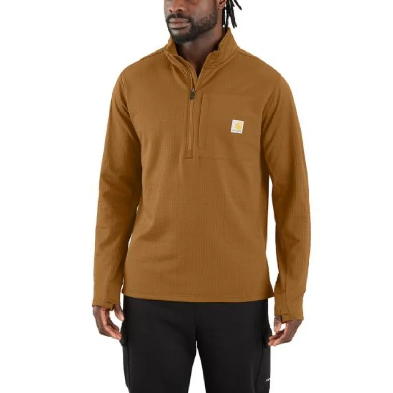 Carhartt Men's Force Relaxed Fit Mock Neck 1/2 Zip Long Sleeve