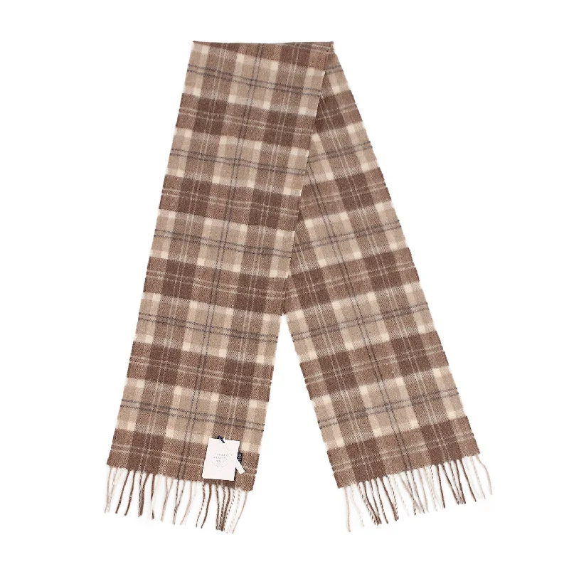 Cashmere Scottish Tartan Scarf Natural Bannockbane