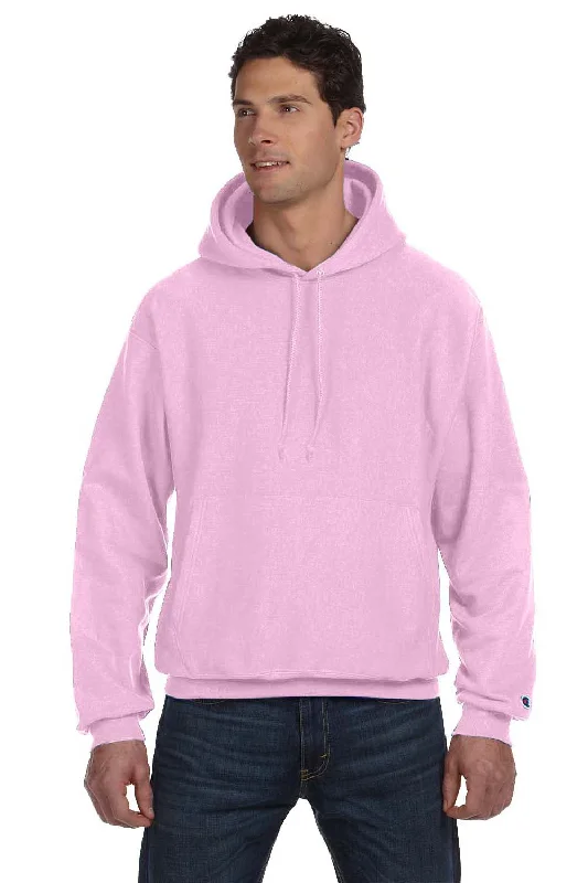 Champion Mens Shrink Resistant Hooded Sweatshirt Hoodie - Candy Pink