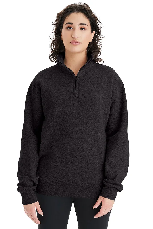 Champion Mens PowerBlend 1/4 Zip Sweatshirt - Black - NEW