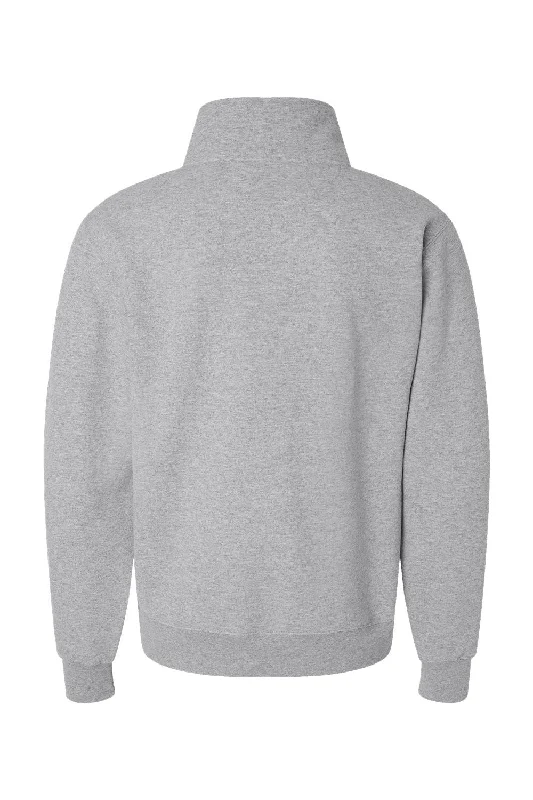 Champion Mens PowerBlend 1/4 Zip Sweatshirt - Light Steel Grey - NEW