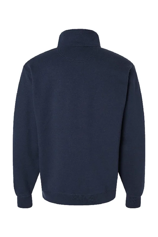 Champion Mens PowerBlend 1/4 Zip Sweatshirt - Navy Blue - NEW