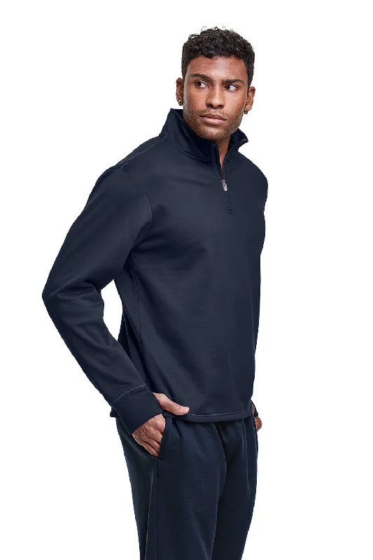 Champion Mens Sport 1/4 Zip Sweatshirt - Navy Blue - NEW