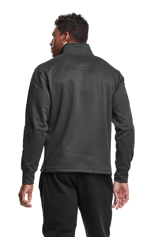 Champion Mens Sport 1/4 Zip Sweatshirt - Stealth Grey - NEW