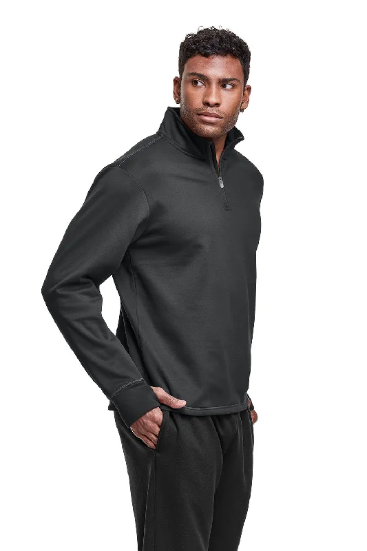 Champion Mens Sport 1/4 Zip Sweatshirt - Stealth Grey - NEW