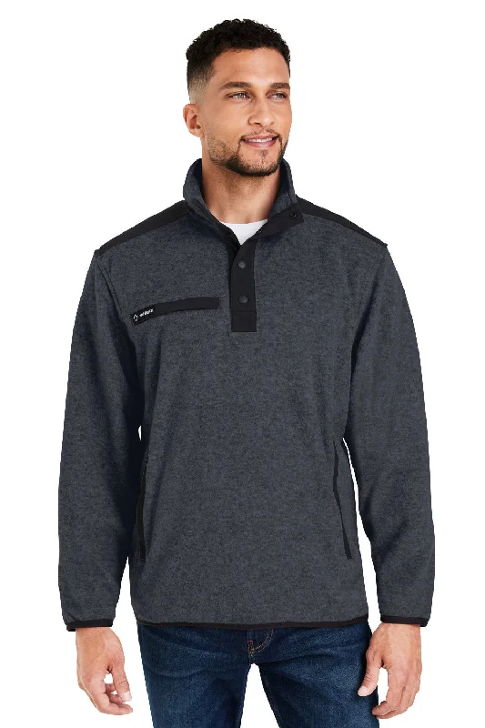 Dri Duck Mens Ranger Melange UPF 50+ Fleece Sweatshirt - Charcoal Grey - NEW