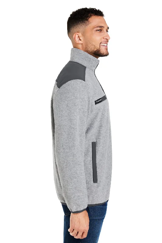 Dri Duck Mens Ranger Melange UPF 50+ Fleece Sweatshirt - Platinum Grey - NEW