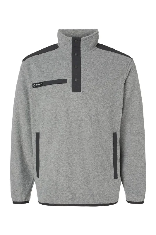 Dri Duck Mens Ranger Melange UPF 50+ Fleece Sweatshirt - Platinum Grey - NEW