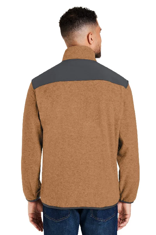 Dri Duck Mens Ranger Melange UPF 50+ Fleece Sweatshirt - Saddle Brown - NEW