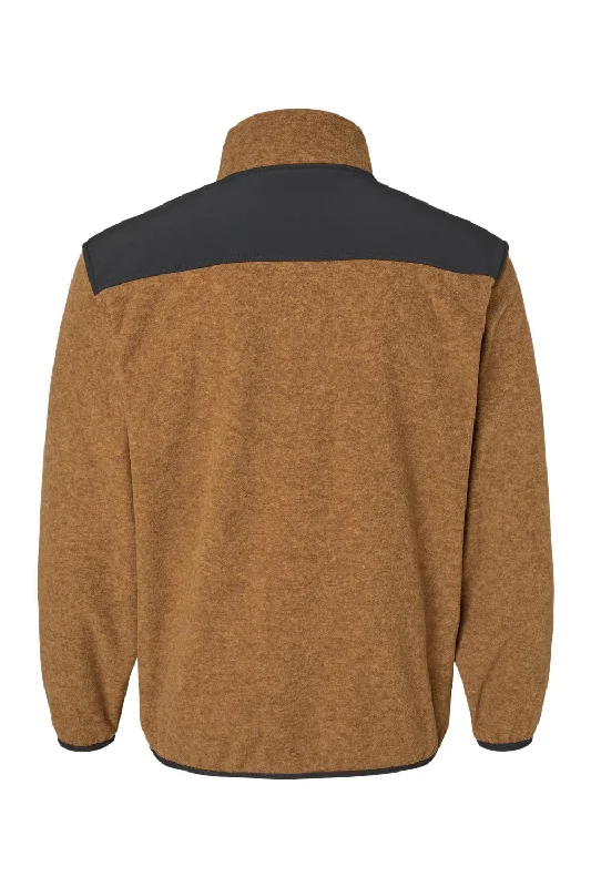 Dri Duck Mens Ranger Melange UPF 50+ Fleece Sweatshirt - Saddle Brown - NEW