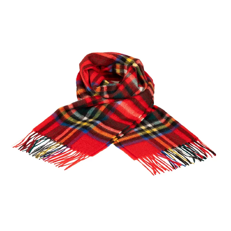 Edinburgh 100% Cashmere Wide Scarf  Stewart Royal